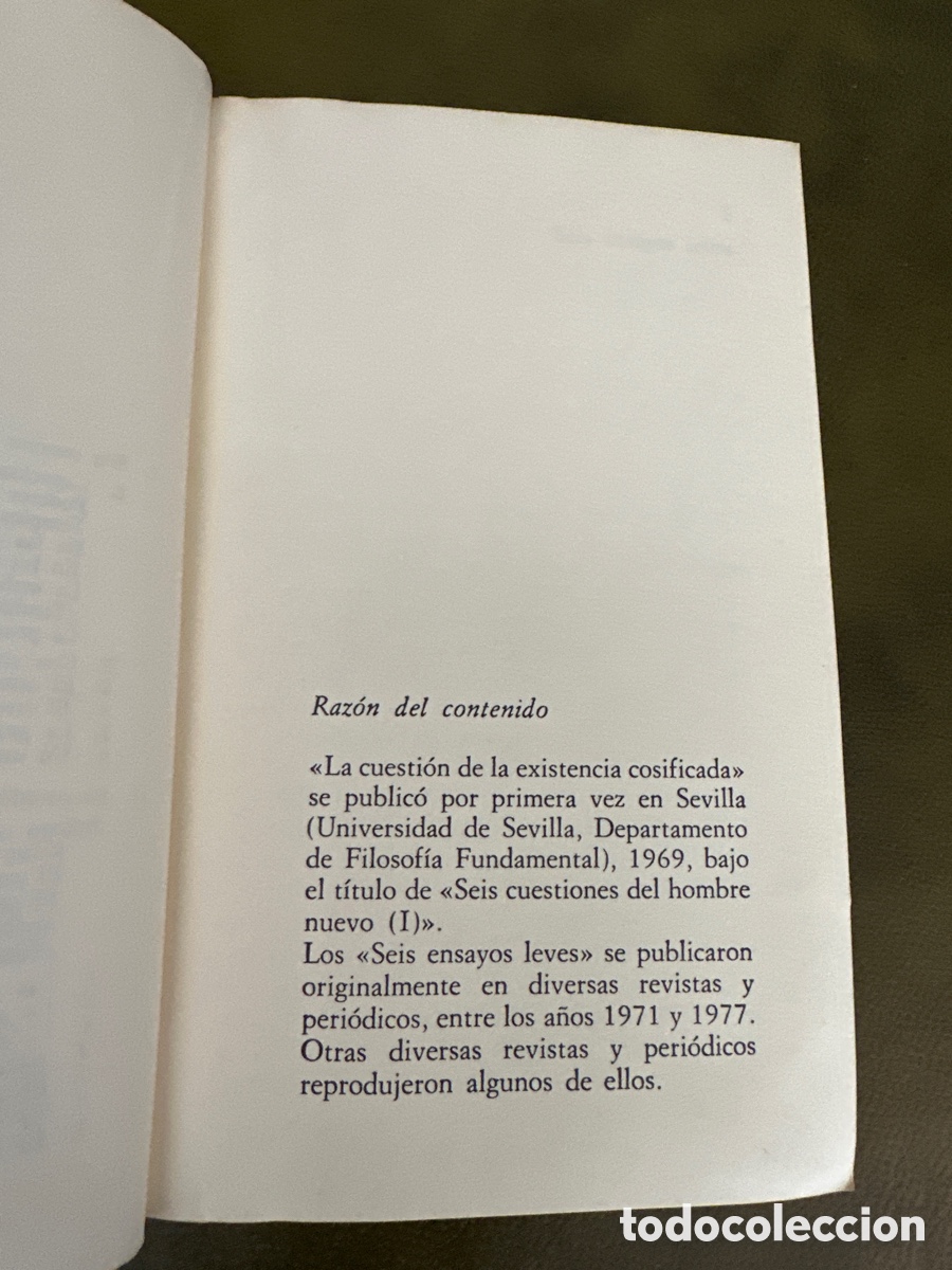 Libros de segunda mano: LA EXISTENCIA COSIFICADA - JESUS ARELLANO - Foto 5