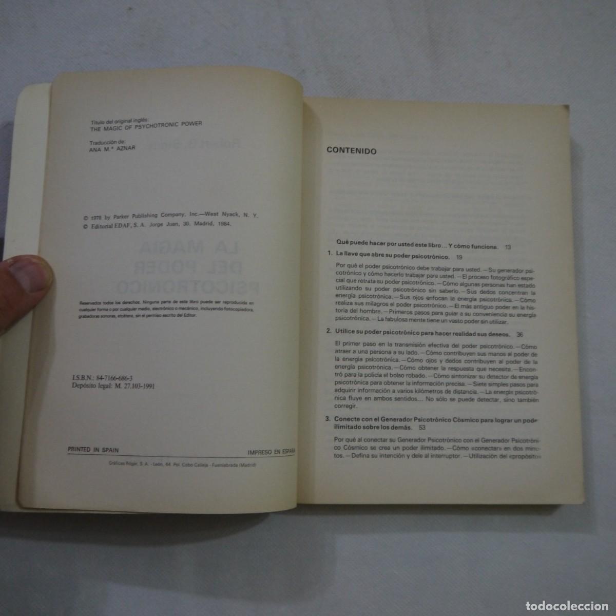 Libros de segunda mano: LA MAGIA DEL PODER PSICOTRONICO - ROBERT B. STONE - EDAF - 1991 - LEER DESCRIPCION - Foto 5