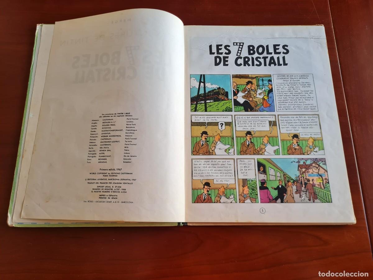 Libros de segunda mano: TINTIN EN CATAL&Agrave;. LES 7 BOLES DE CRISTALL (Primera edici&oacute;n) - Foto 3