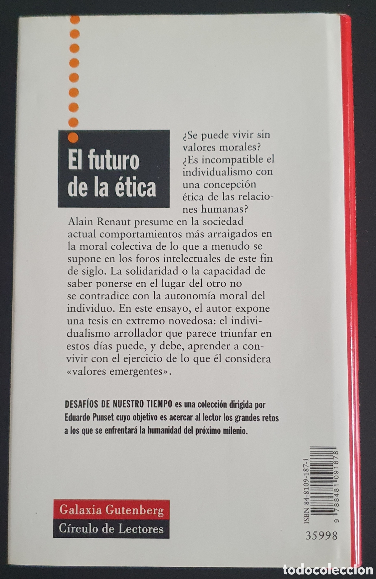 Libros de segunda mano: Alain Renaut el futuro de la &eacute;tica - Foto 2