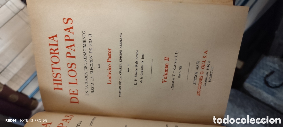 Libros de segunda mano: Historia de los Papas, Pastor. 37 tomos - Foto 3