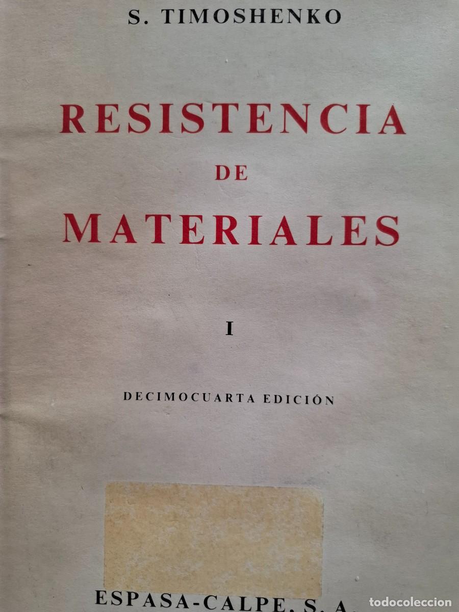 Libros de segunda mano: resistencia de materiales S Timoshenko 2 tomos - Foto 1