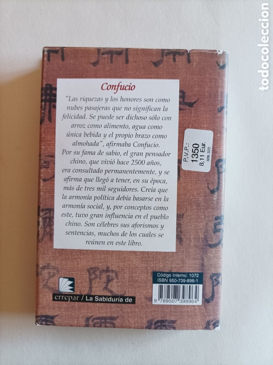 Libros de segunda mano: La sabidur&iacute;a de Confucio, compilaci&oacute;n y pr&oacute;logo Silvia Arrau. - Foto 7