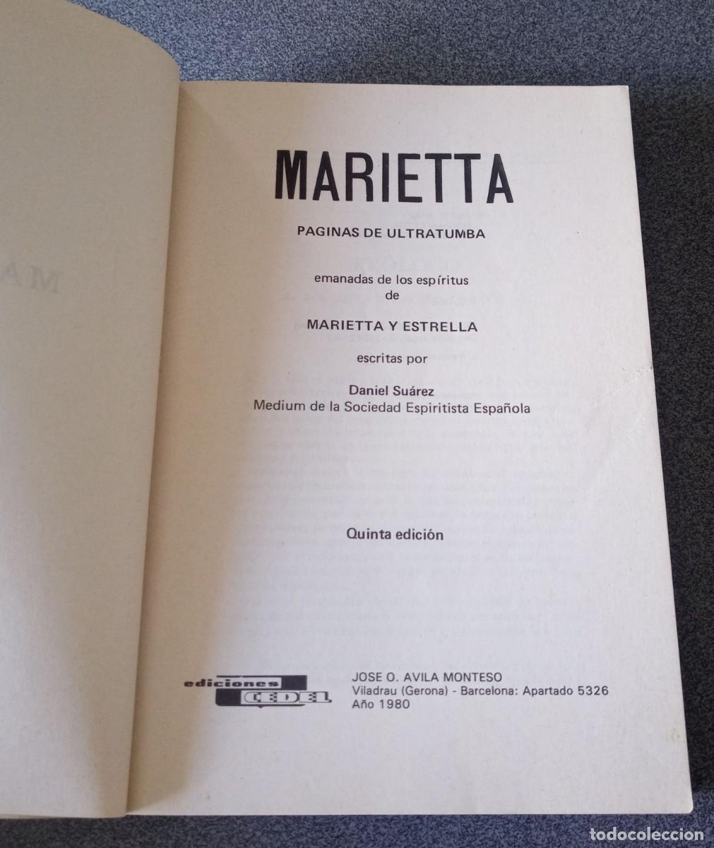 Libros de segunda mano: Marietta P&aacute;ginas De Ultratumba Daniel Su&aacute;rez - Foto 4
