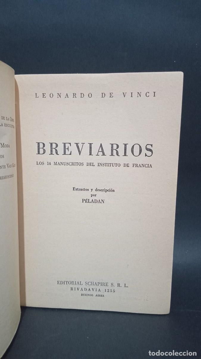 Libros de segunda mano: LEONARDO DE VINCI - BREVIARIOS - Foto 3