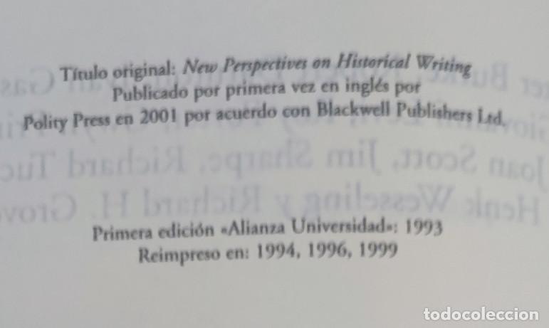 Libros de segunda mano: FORMAS DE HACER HISTORIA, PETER BURKE, ALIANZA EDITORIAL 2003, LIBRO - Foto 4