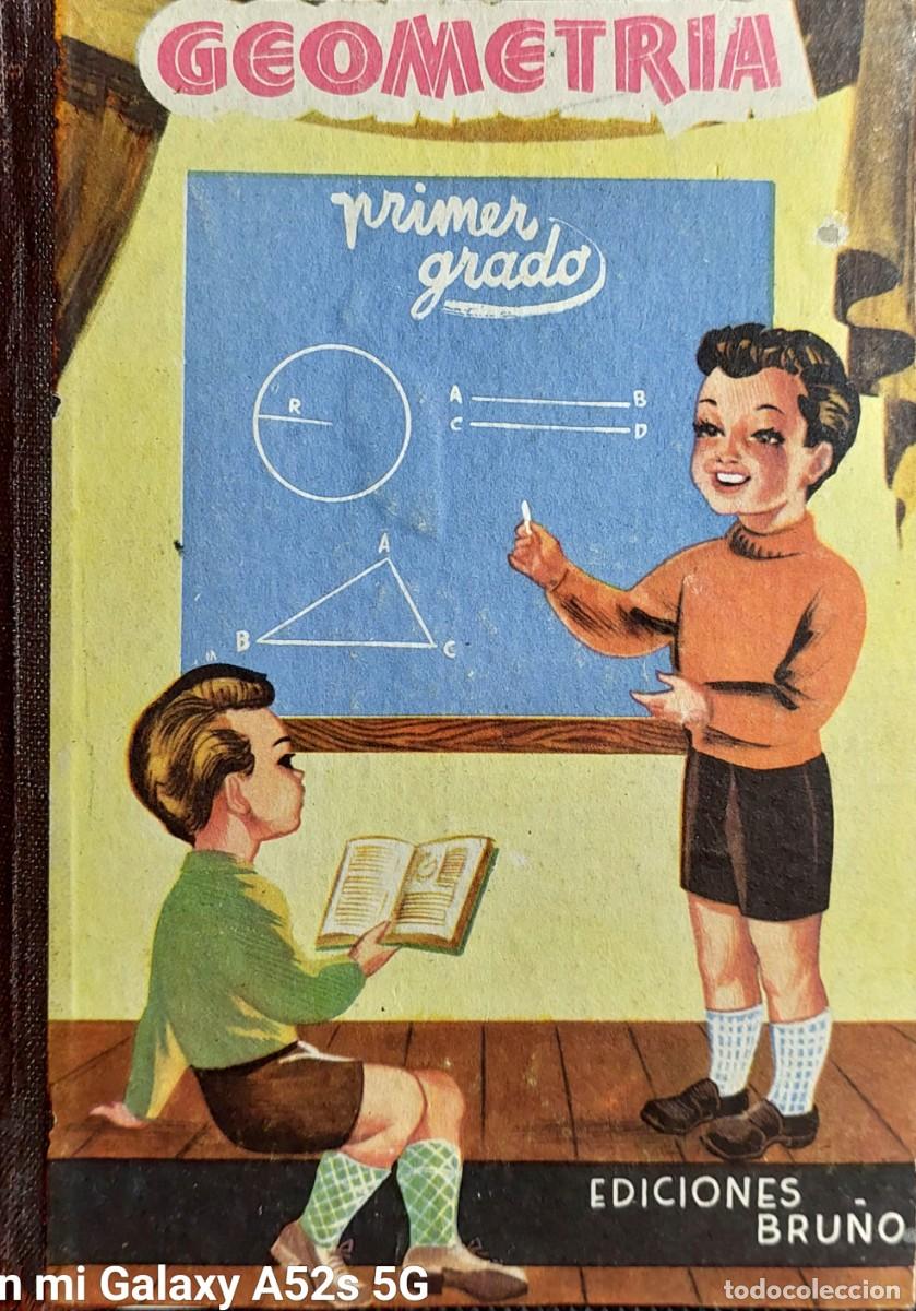 Libros de segunda mano: ANTIGUO LIBRO ESCOLAR MINI ( GEOMETR&Iacute;A ) de Ediciones BRU&Ntilde;O. 1&ordm; Grado. - Foto 1