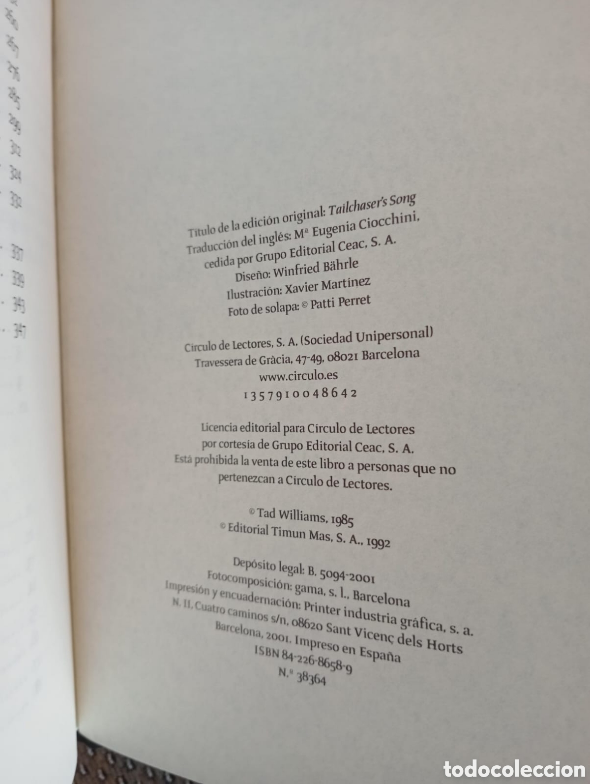 Libros de segunda mano: LA CANCI&Oacute;N DE CAZARRABO / TAD WILLIAMS. - Foto 3