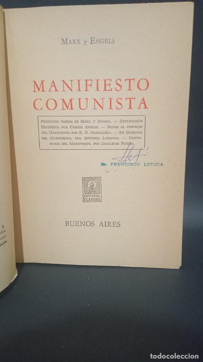 Libros de segunda mano: MARX Y ENGELS - MANIFIESTO COMUNISTA - 1967 - Foto 3