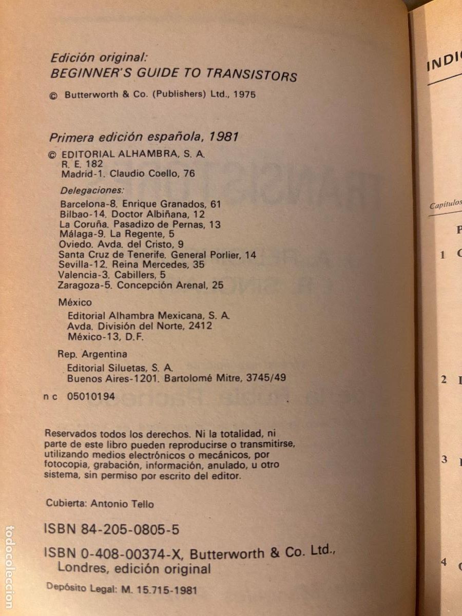 Libros de segunda mano: Transistores. J. A. Reddihough / I. R. Sinclair. Alhambra - Foto 3