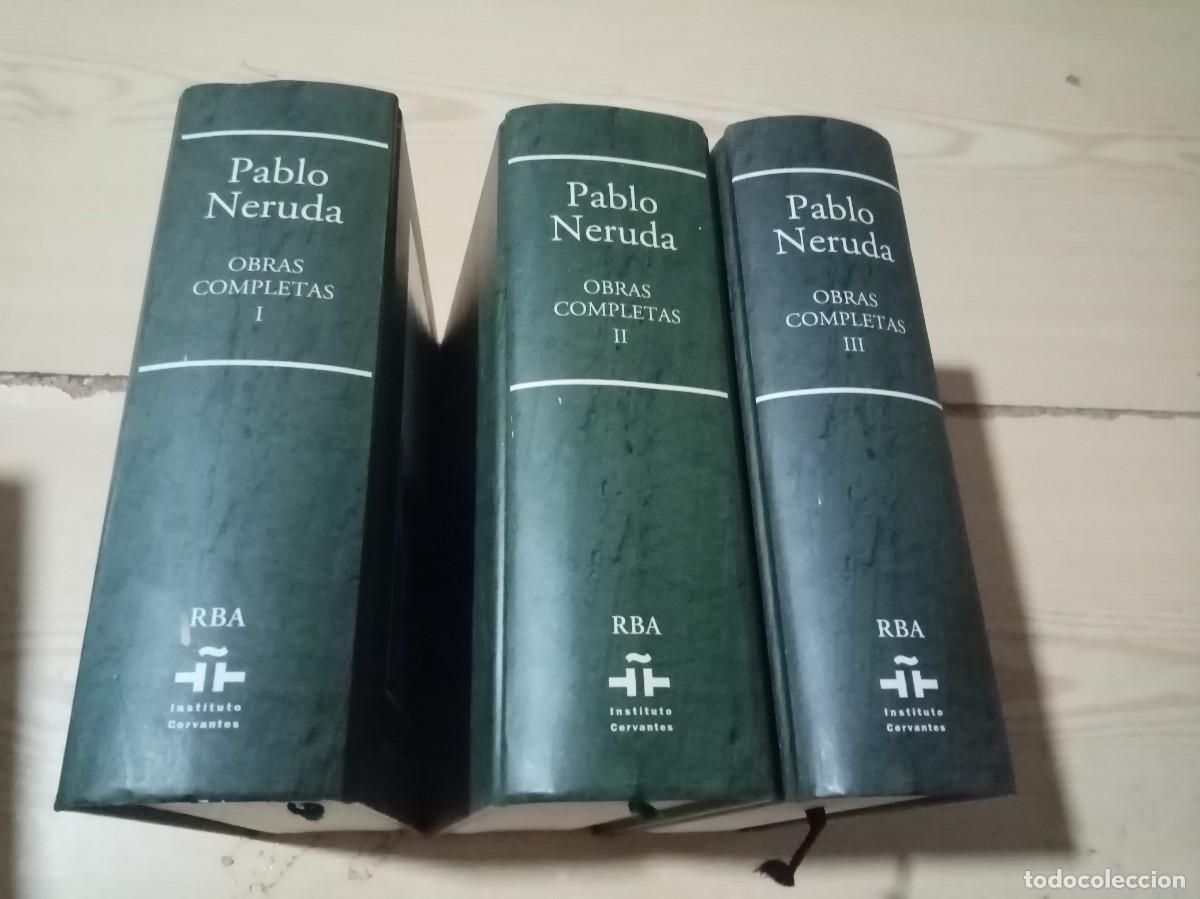 Libros de segunda mano: OBRAS COMPLETAS PABLO NERUDA. VOL. I. II Y III. C31L - Foto 2