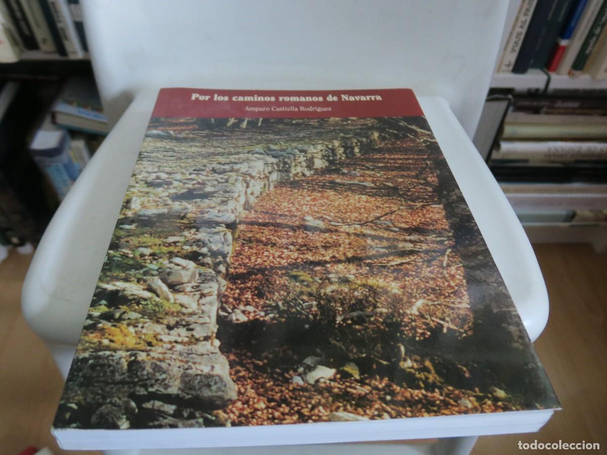 Libros de segunda mano: POR LOS CAMINOS ROMANOS DE NAVARRA - AMPARO CASTIELLA RODR&Iacute;GUEZ