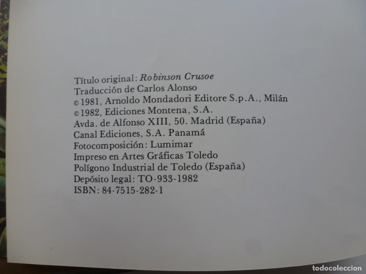 Libros de segunda mano: ROBINSON CRUSOE. DANIEL DEFOE. MONTENA-CANAL 1982 - Foto 2