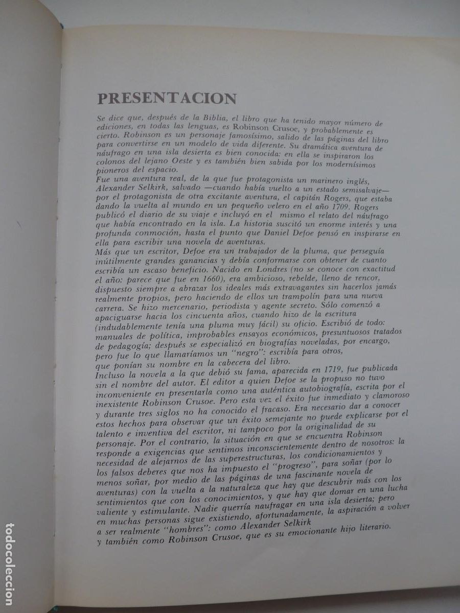 Libros de segunda mano: ROBINSON CRUSOE. DANIEL DEFOE. MONTENA-CANAL 1982 - Foto 8
