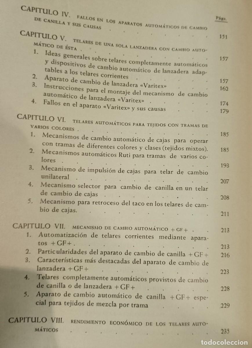 Libros de segunda mano: Telares autom&aacute;ticos. (Teares) - Hans Maier 1955 - Foto 5