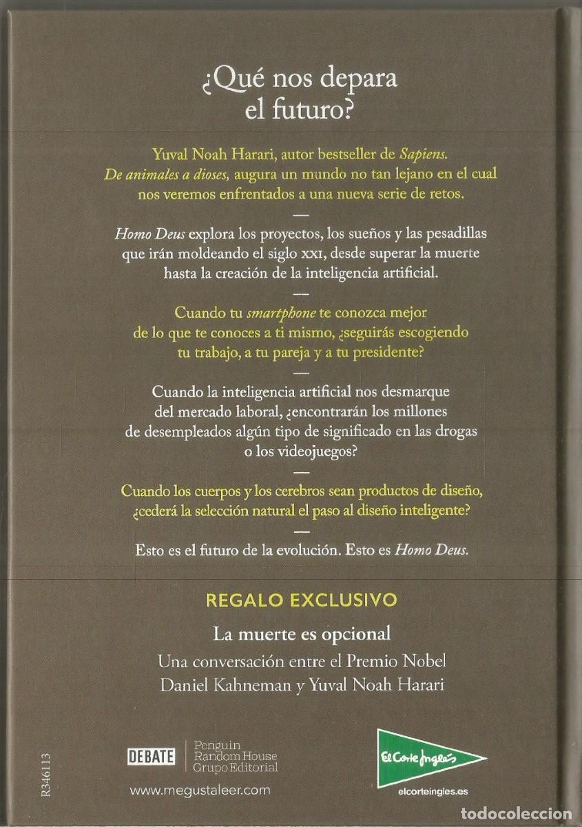 Libros de segunda mano: LA MUERTE ES OPCIONAL. DANIEL KAHNEMAN Y YUVAL NOAH HARARI. DEBATE - Foto 2