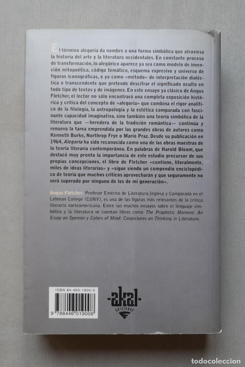 Libros de segunda mano: Alegor&iacute;a. Teor&iacute;a de un modo simb&oacute;lico - Foto 2