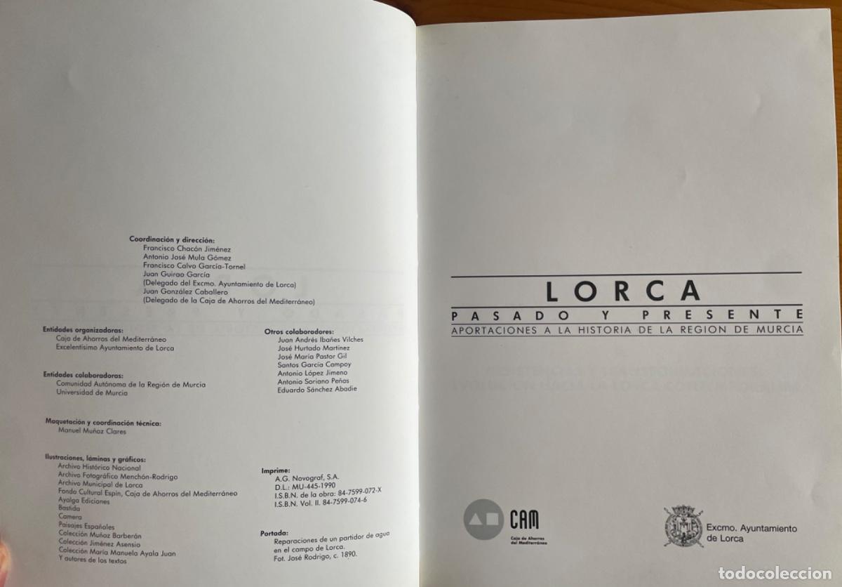 Libros de segunda mano: LORCA- MURCIA- HISTORIA- PASADO Y PRESENTE-OBRA COMPLETA- 1980 - Foto 7