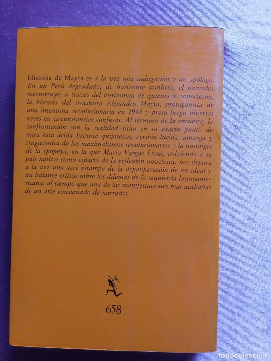 Libros de segunda mano: HISTORIA DE MAYTA.MARIO VARGAS LLOSA 1984 . E/2/2/4 - Foto 2