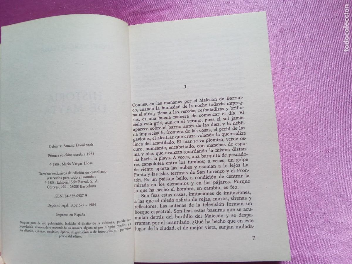 Libros de segunda mano: HISTORIA DE MAYTA.MARIO VARGAS LLOSA 1984 . E/2/2/4 - Foto 3