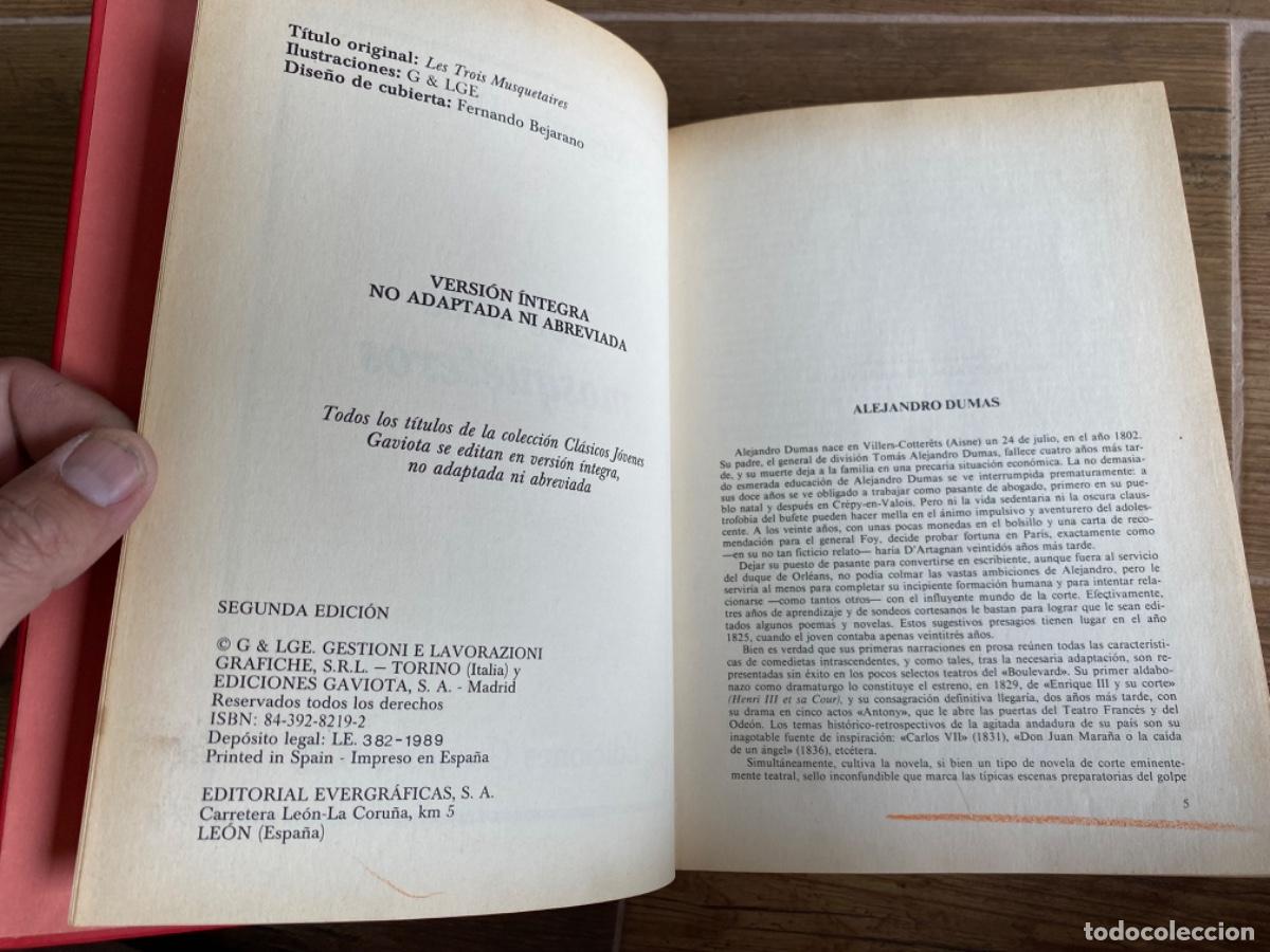 Libros de segunda mano: los tres mosqueteros, alejandro dumas, ediciones gaviota - Foto 8