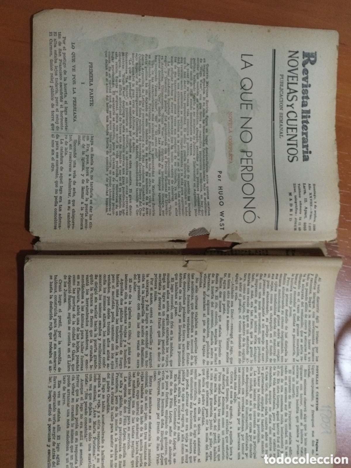 Libros de segunda mano: LA QUE NO PERDON&Oacute;. HUGO WAST. - Foto 2