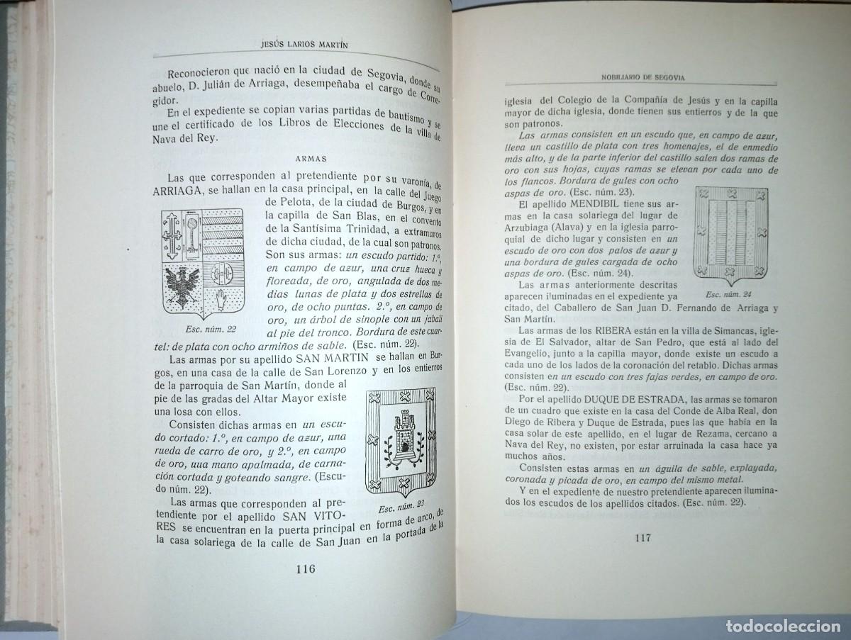 Libros de segunda mano: NOBILIARIO DE SEGOVIA. 5 TOMOS - Foto 5