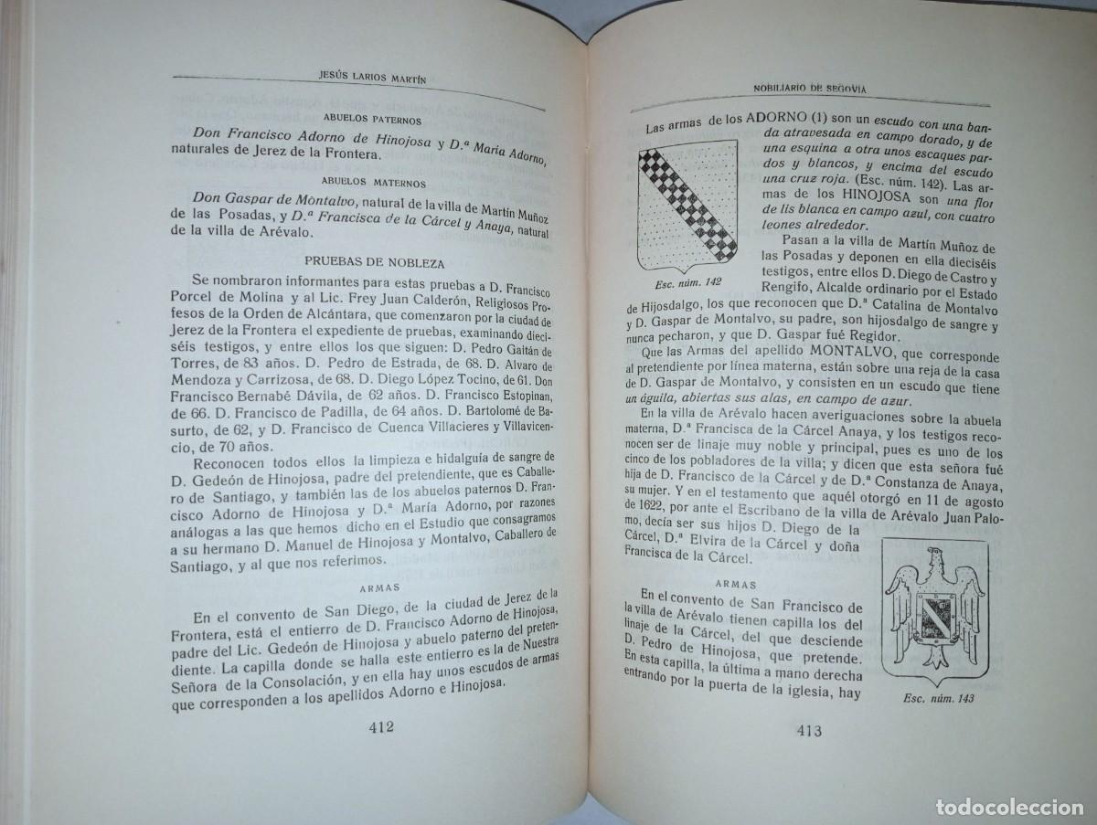 Libros de segunda mano: NOBILIARIO DE SEGOVIA. 5 TOMOS - Foto 8