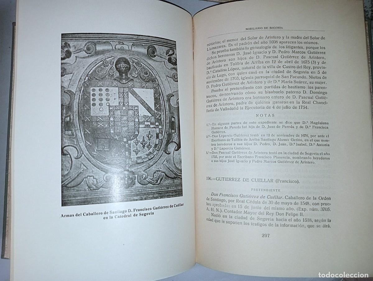 Libros de segunda mano: NOBILIARIO DE SEGOVIA. 5 TOMOS - Foto 9