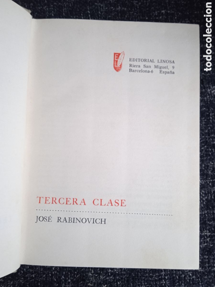 Libros de segunda mano: Tercera clase. / Jos&eacute; Rabinovich - Foto 2