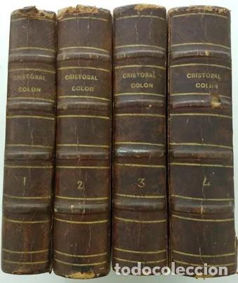 Libros de segunda mano: Cristobal Col&oacute;n - Alfonso De Lamartine - 1867 - 4 Tomos - Foto 2