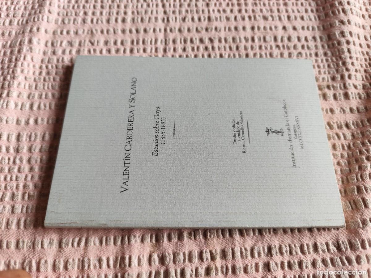 Libros de segunda mano: ESTUDIOS SOBRE GOYA 1835-1885 / VALENTIN CARDERERA Y SOLANO / TXT 123 / /