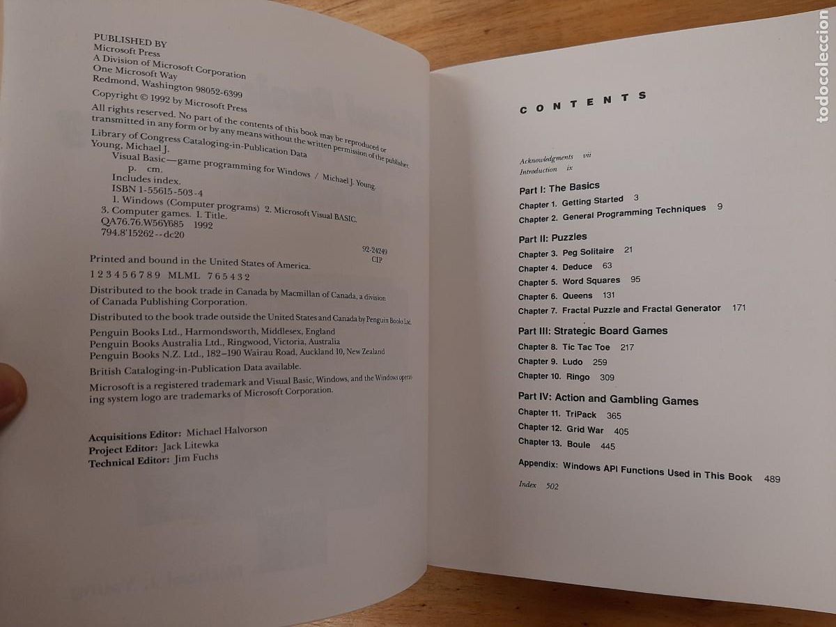 Libros de segunda mano: Visual Basic: Game Programming for Windows - Michael J. Young - Ed: Microsoft Press, 1992 - Foto 5