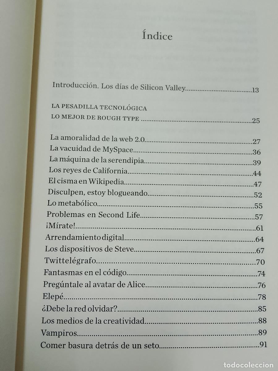 Libros de segunda mano: Nicholas Carr: La pesadilla tecnol&oacute;gica (Ediciones El Salm&oacute;n. 2019) - Foto 3