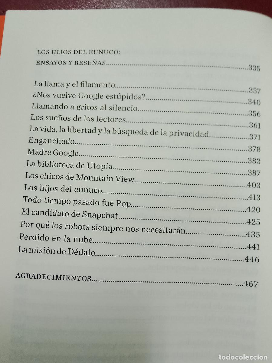 Libros de segunda mano: Nicholas Carr: La pesadilla tecnol&oacute;gica (Ediciones El Salm&oacute;n. 2019) - Foto 5