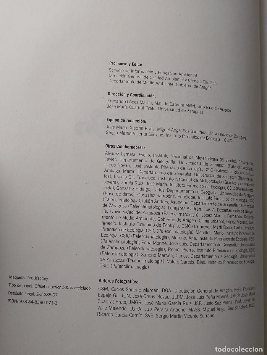 Libros de segunda mano: ATLAS CLIM&Aacute;TICO DE ARAGON. GOBIERNO DE ARAGON - Foto 7