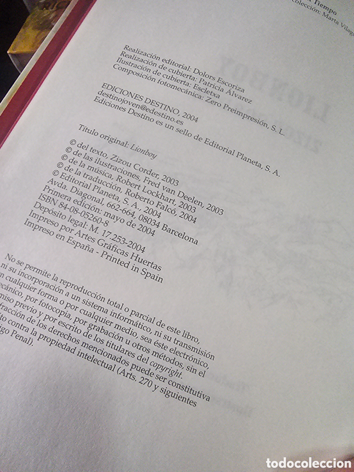 Libros de segunda mano: LIONBOY. ZIZOU CORDER. DESTINO. - Foto 2