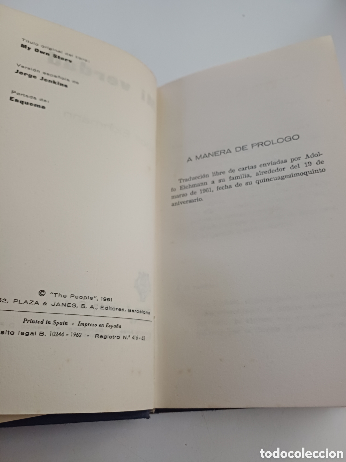 Libros de segunda mano: Adolf Eichmann Mi verdad 1962 - Foto 4
