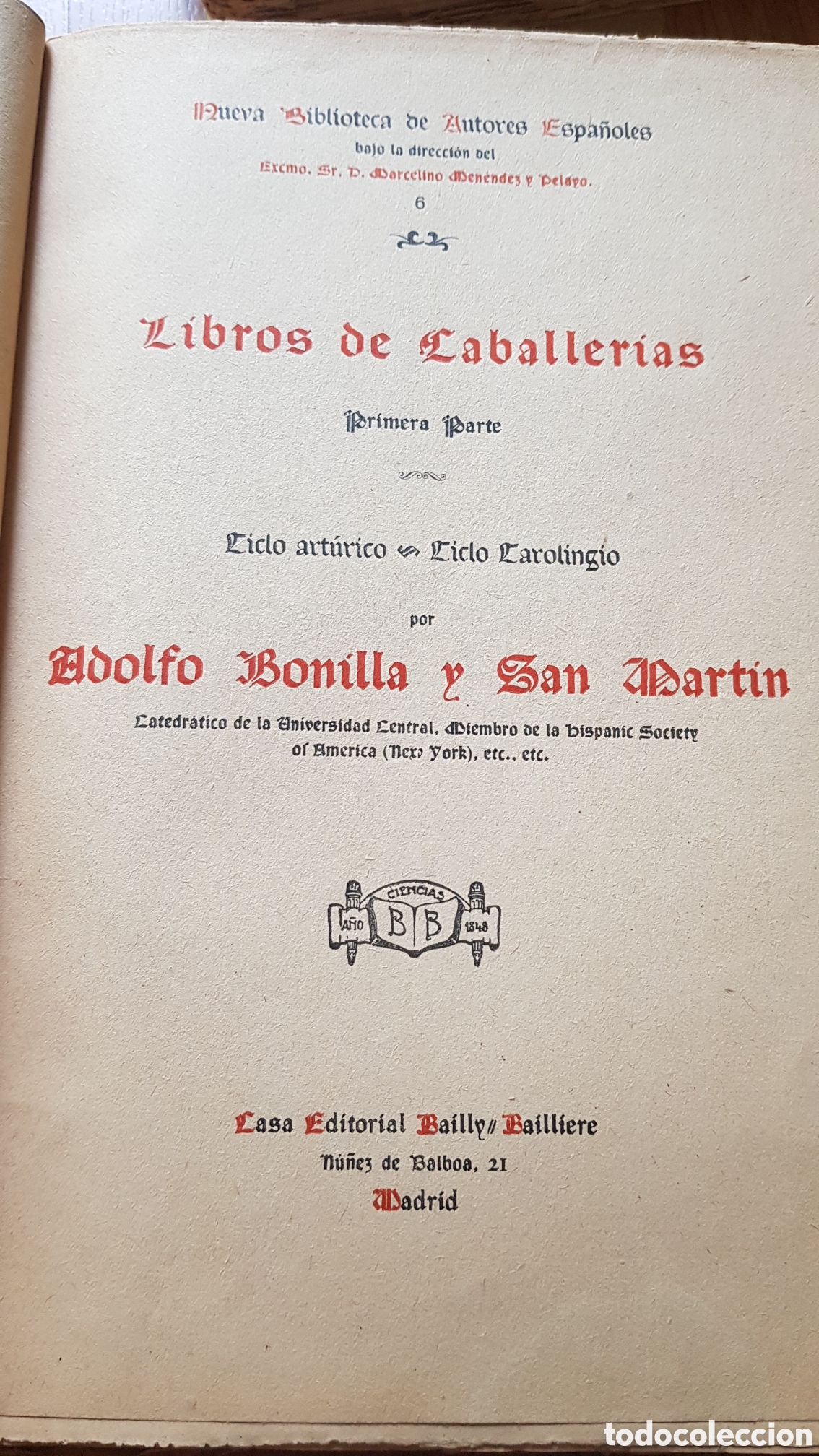 Libros de segunda mano: Libros de caballerias. Completo. Bonilla - Foto 3