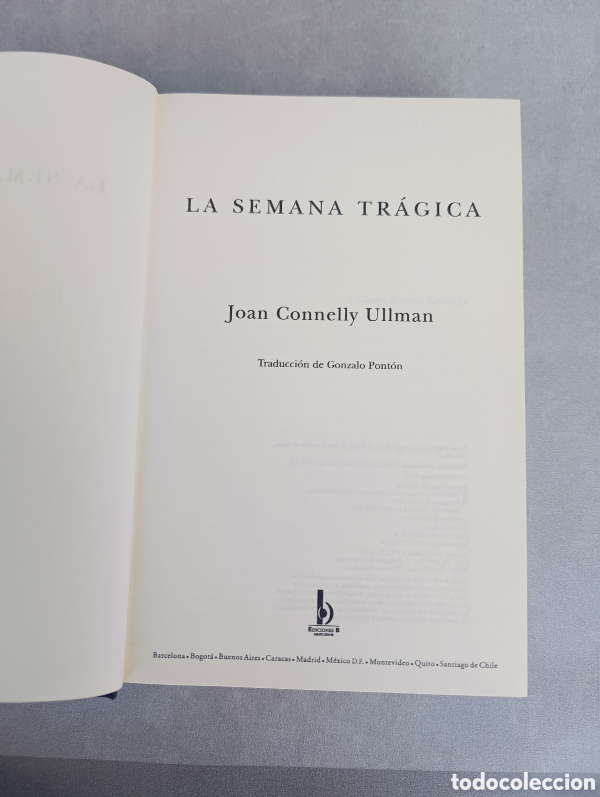 Libros de segunda mano: La semana Tr&aacute;gica. Joan Connelly Ullman. - Foto 6