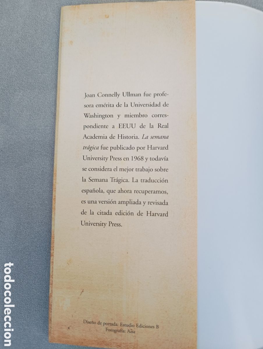 Libros de segunda mano: La semana Tr&aacute;gica. Joan Connelly Ullman. - Foto 9