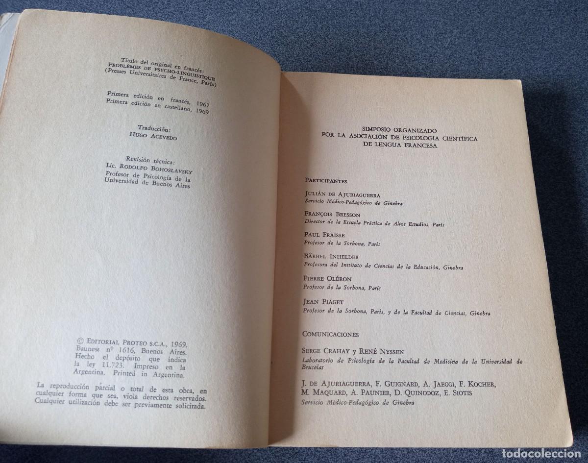 Libros de segunda mano: Introducci&oacute;n A La Psicolinguistica Jean Piaget - Foto 6
