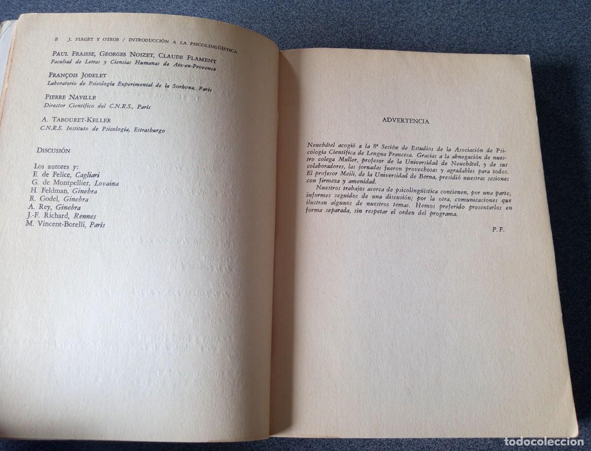 Libros de segunda mano: Introducci&oacute;n A La Psicolinguistica Jean Piaget - Foto 7