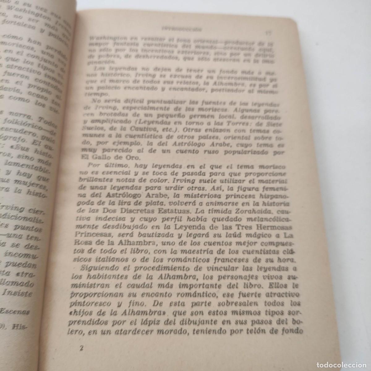 Libros de segunda mano: Cuentos de La Alhambra. Washington Irving. - Foto 3
