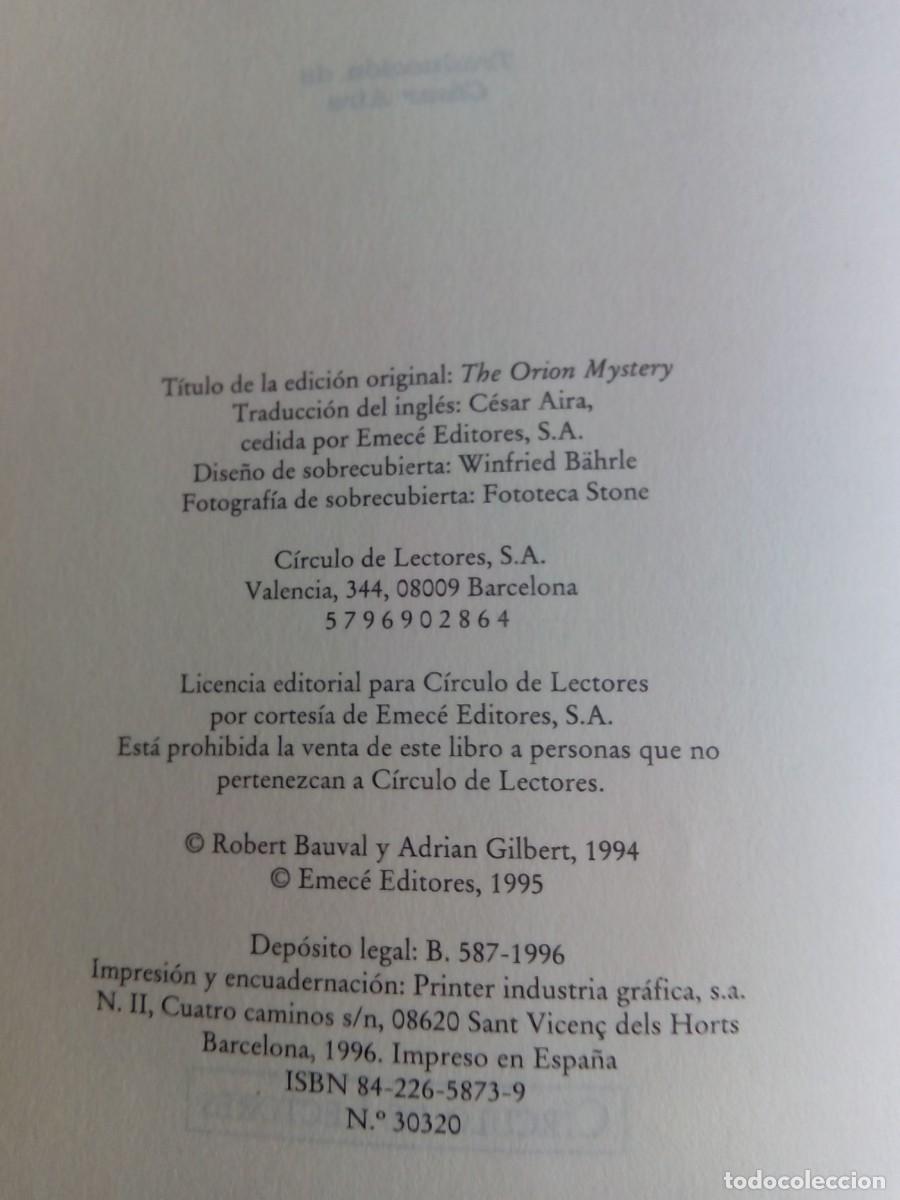 Libros de segunda mano: EL MISTERIO DE ORI&Oacute;N / R. BAUVAL y A. GILBERT - Foto 5
