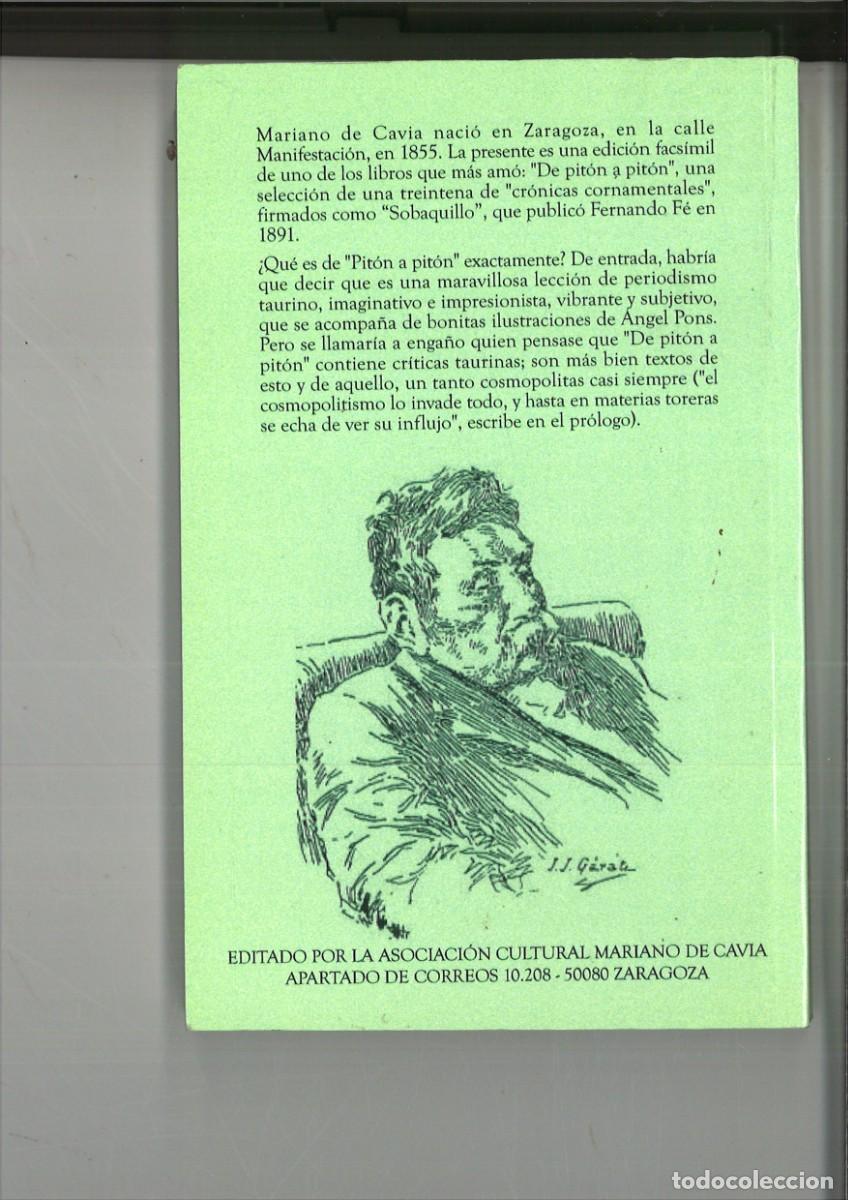 Libros de segunda mano: DE PITON A PITON. Mariano de Cavia (Sobaquillo). - Foto 2