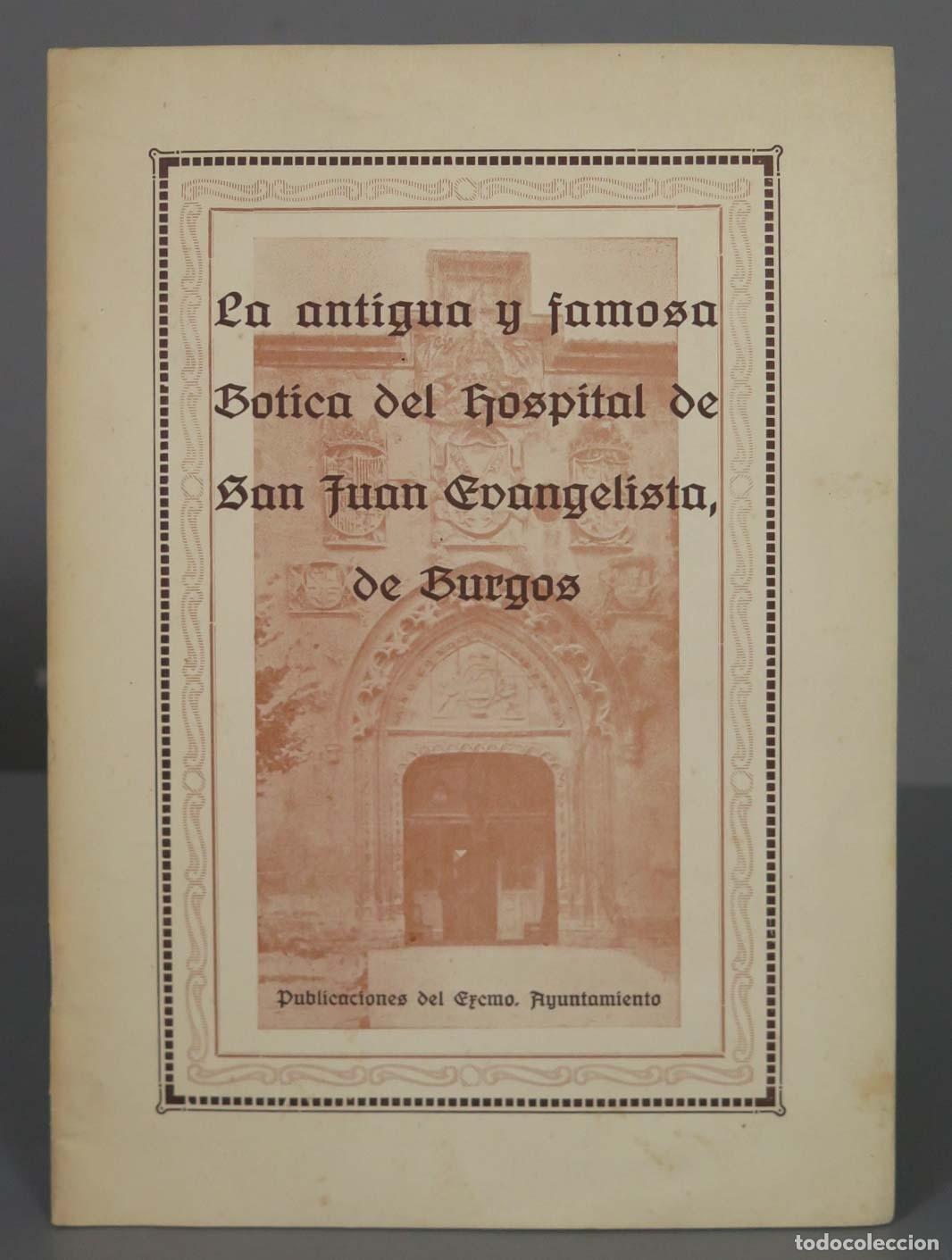 Second hand books: ANT&Iacute;GUA Y FAMOSA BOTICA DEL HOSPITAL DE SAN JUAN DE BURGOS (P. Domngo Jimeno)