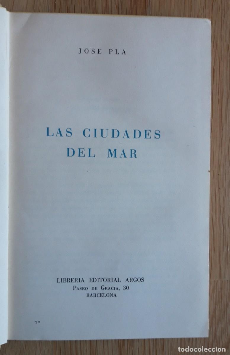 Libros de segunda mano: Las Ciudades del Mar. Jose Pla - Foto 1