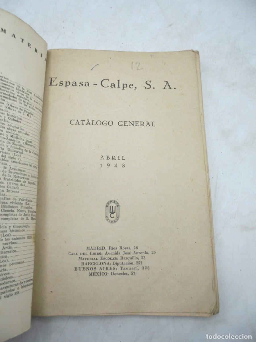 Libros de segunda mano: CATALOGO GENERAL. ESPASA-CALPE. 1948 PAGS: 109. - Foto 2