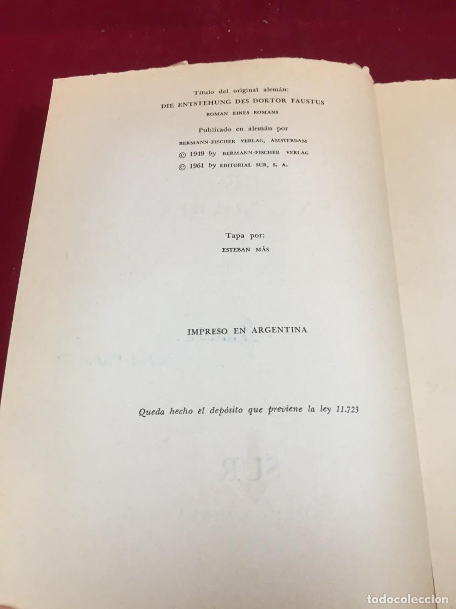 Libros de segunda mano: La novela de una novela. Thomas Mann. Editorial Sur, 1961 - Foto 8